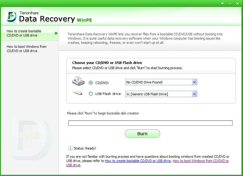 Tenorshare Data Recovery WinPE - 创建数据还原启动系统丨“反”斗限免