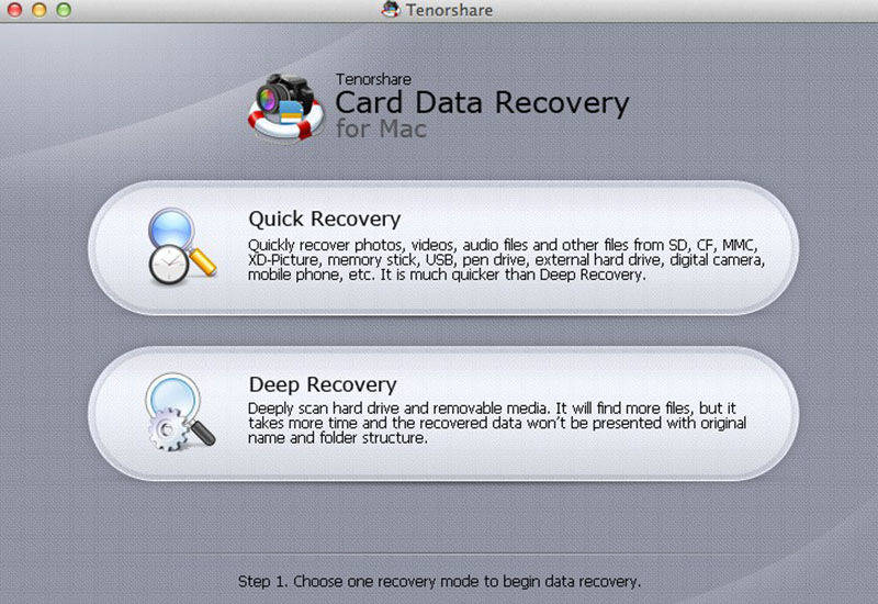 Recover deleted, lost, corrupted or formatted