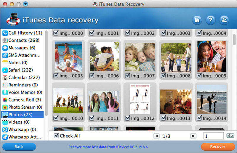 Recover backup data