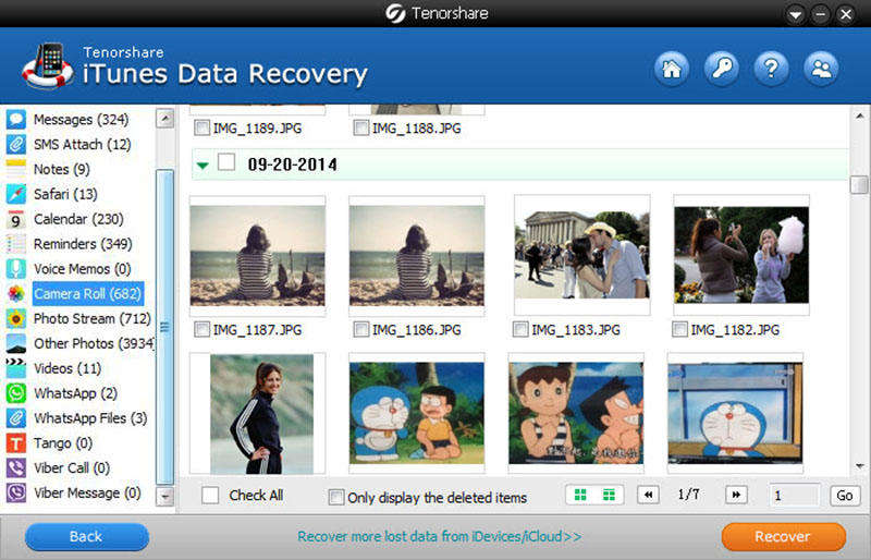 Recover backup data.