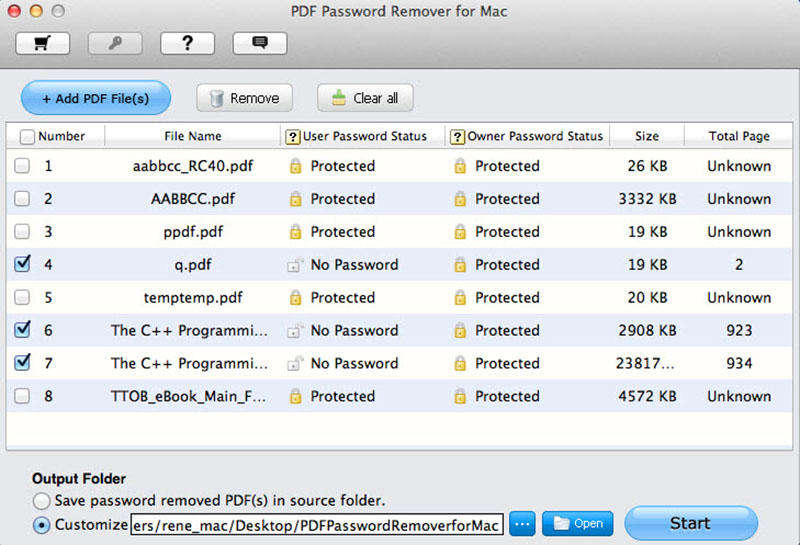 Remove PDF owner password on Mac OS X