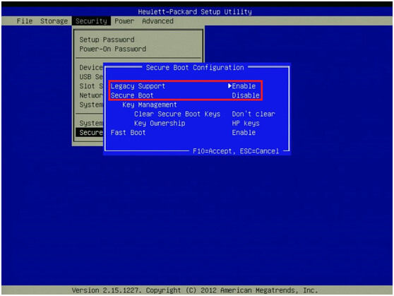 insydeh20 setup utility hp reset bios