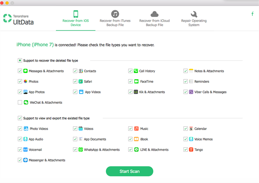 Tenorshare UltData Mac 破解版 iOS设备数据恢复工具