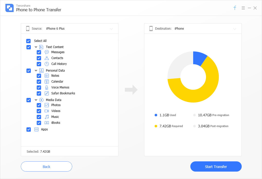 start transfer