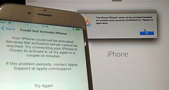Solved: iOS 11 iPhone Activation Error 0xe8000013 with iTunes