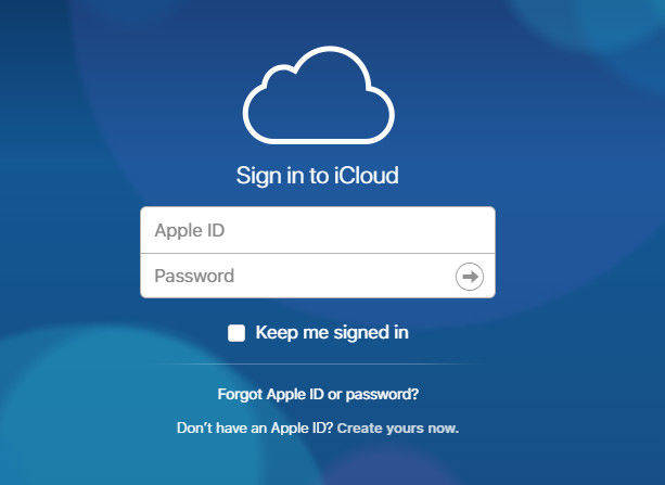 컴퓨터에서 icloud에 로그인