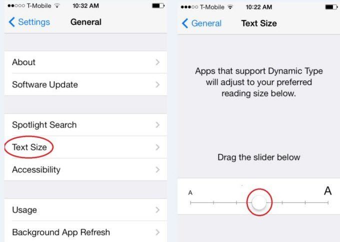 How to change font size on iphone ipad and ipod touch tenorshare