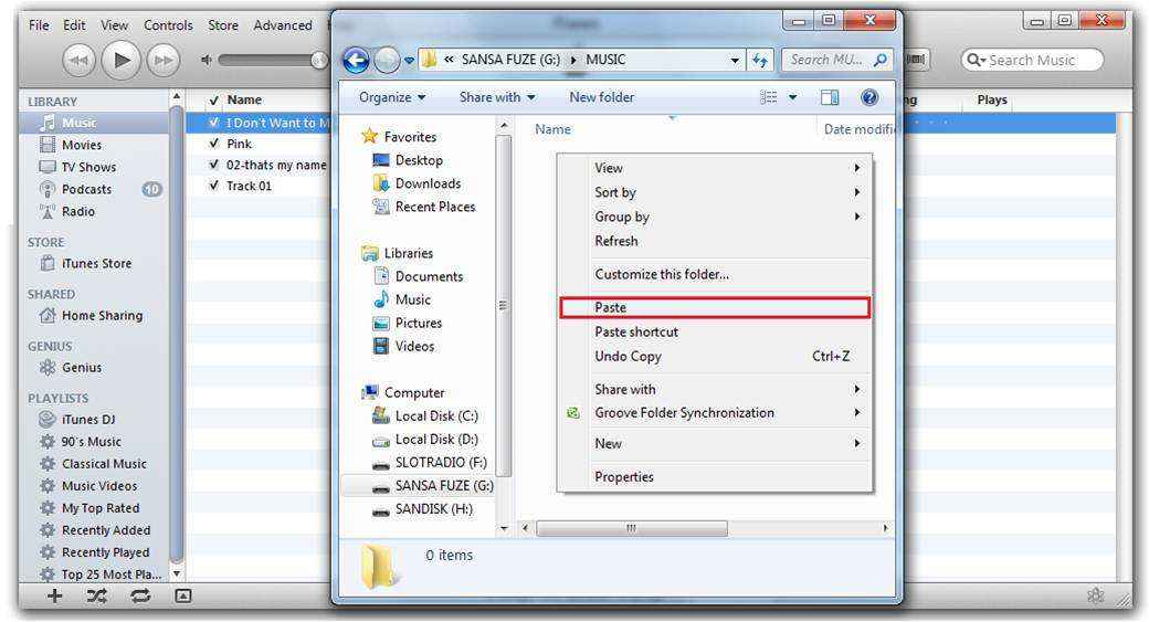 loading fhash drive from itunes loading fhash drive from itunes