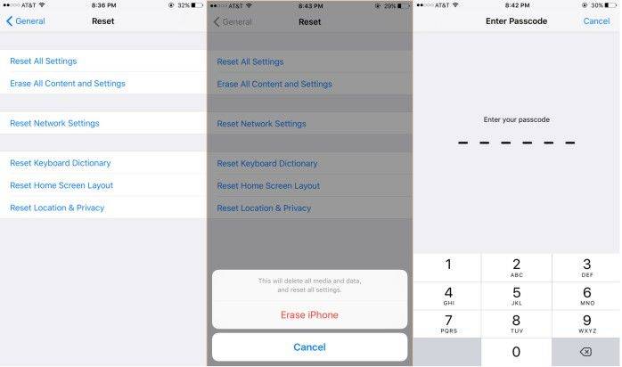 erase iphone and set up new iphone