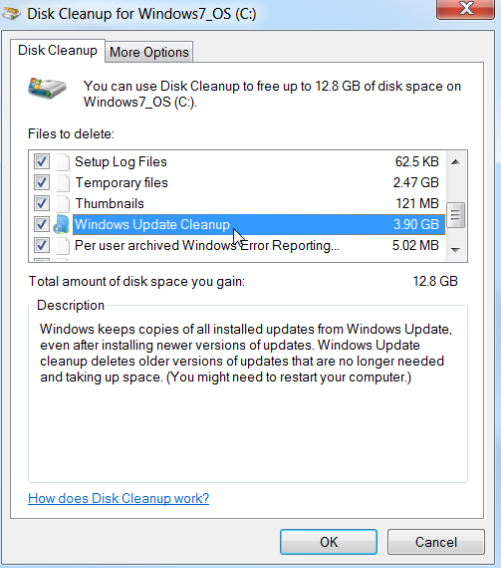 downloaded files disk cleanup